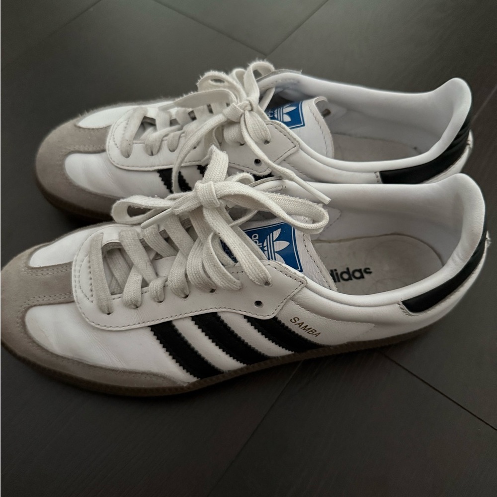 Adidas Samba White and Black Sneakers